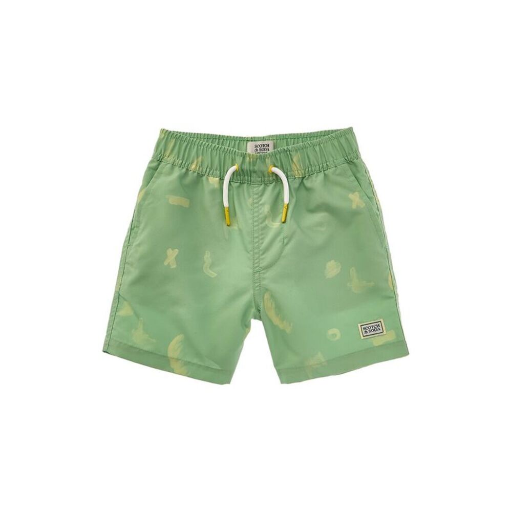 Scotch & Soda Boys  Mid-Length Magic Swim Short, Green